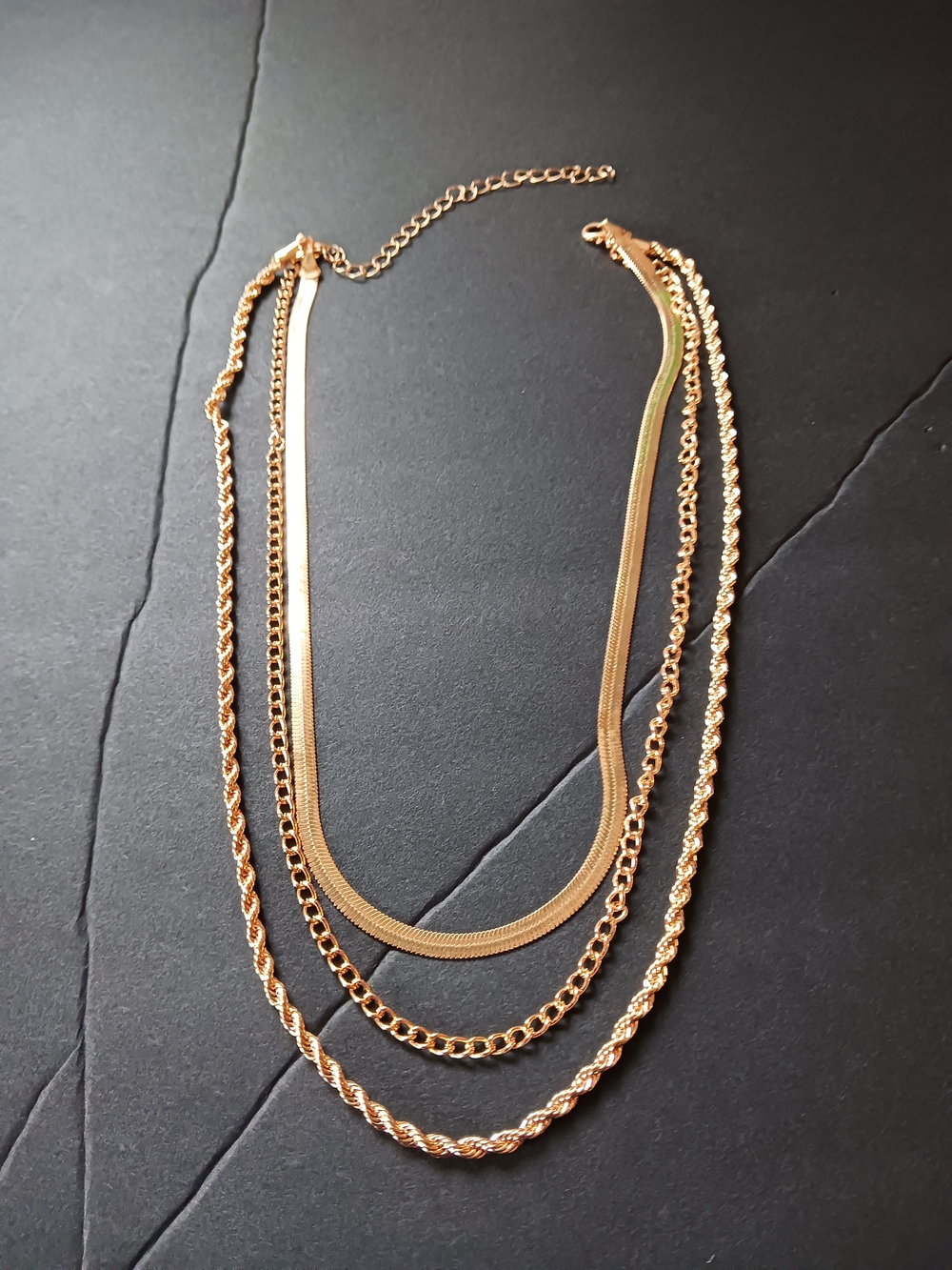 Elegant Three Layer Copper Alloy Women's Necklace Jewelry